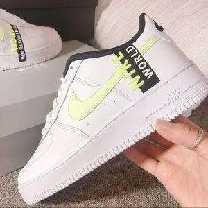 Air Force 1 LV8 1, white/volt-black, wmn sz 7